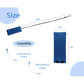 Peritoneal Dialysis Catheter Shower Cover， Peritoneal Dialysis Catheter Holder for Baxter 5C4482 5C4483, PD Secure Shower Support for Men & Women (Blue)