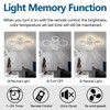 HuixuTe 26" White Geometric Circular Ceiling Fan with Lights Remote