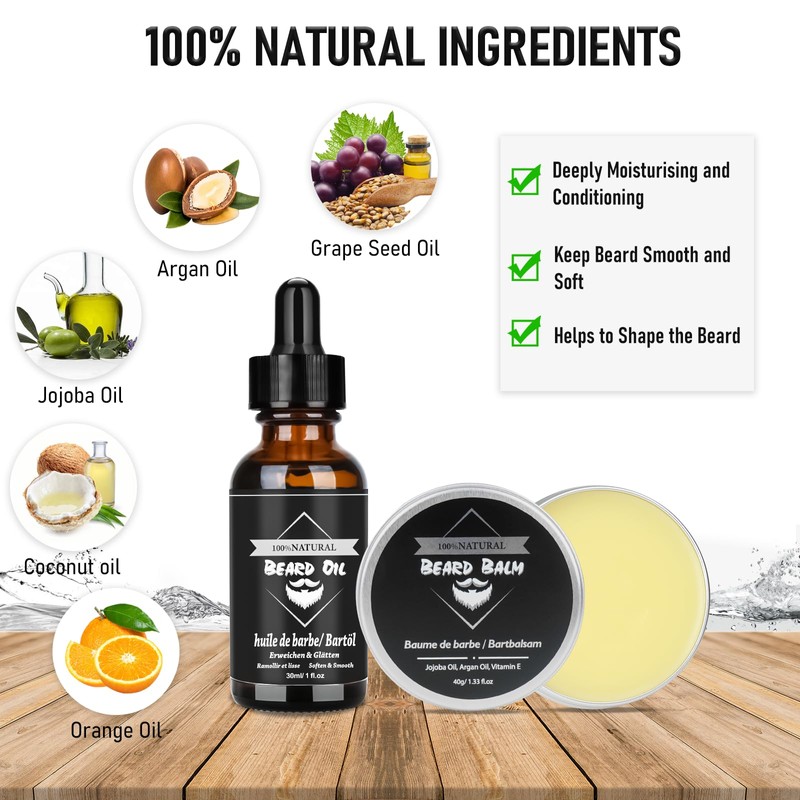Upgraded Beard Care Set for Men, 11 in 1 Beard
