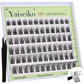 Self Adhesive Lashes Clusters Kit Wispy Eyelash Extension Self Adhesive Eyelashes Reusable Press on Lashes No Glue Needed lash Clusters Kit 10-18mm C Curl Individual Lashes(B02 Kit,72Pcs)