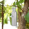 TOMSHOO 550ml Full Titanium Water Bottle with Extra Plastic Lid