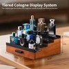 GLOKUUCA Perfume Organizer for Men, 4 Tier Wood Perfume Display