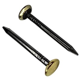 cyclingcolors 100 x Picture Nails, Steel Nails with Brass Head, Decorative Furniture, Picture Frame, Painting, Photography, Wall Renovation, 2 x 25 mm