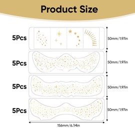 20 PCS Glitter Freckles Face Tattoo – Gold Sparkle Freckles Temporary Face Tattoos for Women and Kids – Waterproof Gold Glitter Fake Freckle Tattoo for Festival, Parties, Concerts