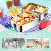 TeamFar Stainless Steel Bento Box, 2 Pack 47oz/1400ml Metal Lunch