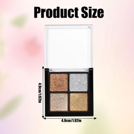 Chrome Nail Powder, 4 Colors Holographic Mirror Effect Nail Art Powder Pigment, Iridescent Aurora Nail Glitter Powder for Nail Art Manicure DIY Accessories Decoration