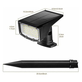 SmartYard Solar Spot Lights 53 LEDs, 2 Modes Pathway/Wall Auto On/Off 4 Pack