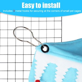 DONGKER Guinea Pig Hideout Hammock, Cute Cave Hammock with 3 Hooks, Small Animal Tent Hideout Cage Corner Hideout for Rabbits, Ferrets, Rats, Chinchillas and Small Animals