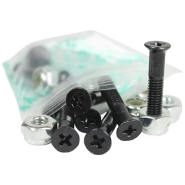 Standard Phillips Head Black Skateboard 1" Mounting Hardware Set