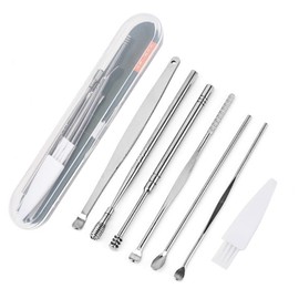7PCS Ear Pick Cleaning Set Spiral Tool Spoon Ear Wax Remover Cleaner Curette Kit