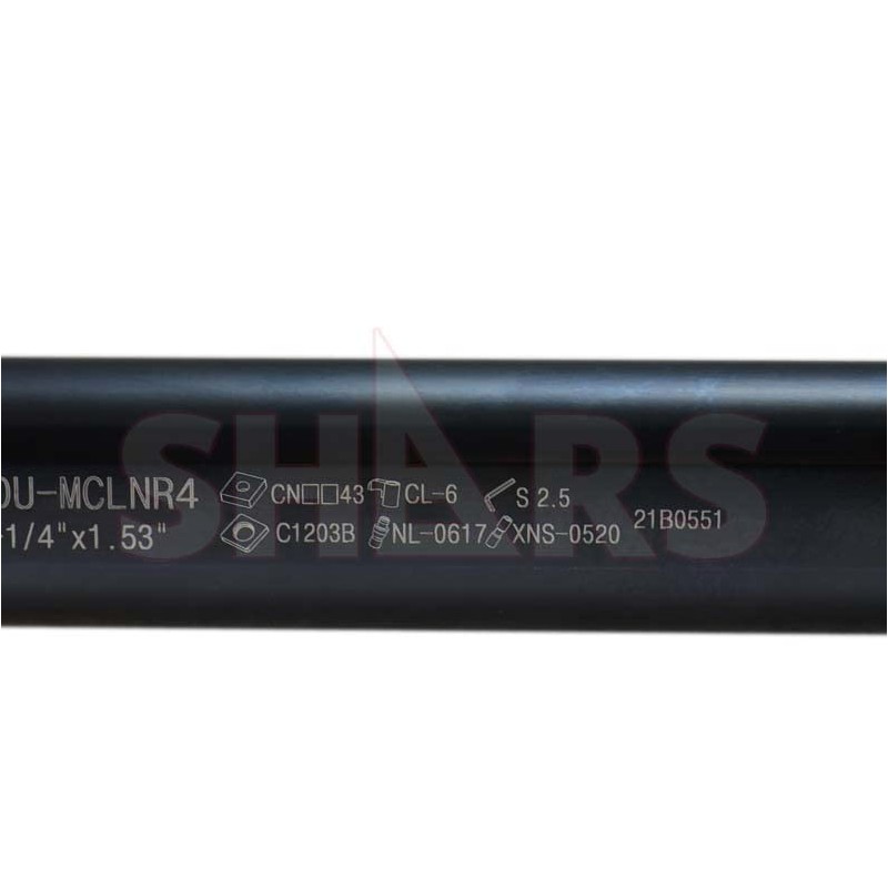 Shars 1-1/4x14" Right Hand MCLN Indexable Boring Bar for CNMG