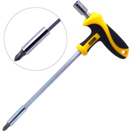 Hochste 25-Piece Magnetic T-Handle Socket and Bit Set - Multi-Bits Hex Wrench Driver with 5-13mm Deep Sockets, Screwdriver Bit Holder for Home Repairs, Automotive, and DIY Projects Yellow