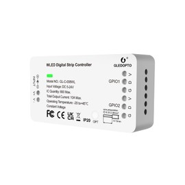 GLEDOPTO WLED Pre-Installed ESP8266 LED Strip Controller Over 100 Dynamic Lighting DIY WiFi APP Control 800 IC RGB IC for WS2812B WS2811 SK6812 TM1814 WS2813 WS2815 Addressable FCOB LED Light Strip