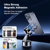 Juformin New Version Vacuum Magnetic Car Phone Holder, Dual-Sided Attachment,