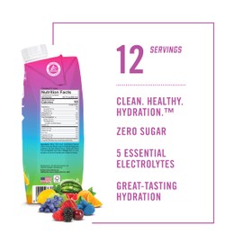 BioSteel Sports Drink, Great Tasting Hydration with 5 Essential Electrolytes, Rainbow Twist Flavor, 16.7 Fluid Ounces, 12-Pack