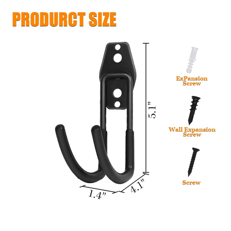 EV Charger Holder Wall Mount, Heavy Duty Steel J-Hook, Durable