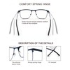 MODFANS Reading Glasses Men Blue Light Blocking Glasses Metal Frame