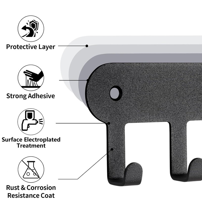 Suzurana 2 Pack Key Holder for Wall,Key Hooks with 8