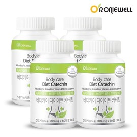 Ronnywell 로니웰 바디케어 다이어트 카테킨 60정 x 4개 (총 4개월분) Lonnywell Body Care Diet Catechin 60 Tablets x 4 (Total 4 Months Supply)