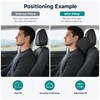 Memory Foam Car Neck Pillow with Adjustable Headrest Strap, Removable