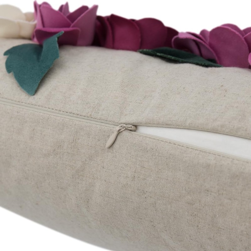 KINGROSE 3D Flower Accent Throw Pillow Cover Handmade Pillow Case
