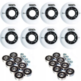 Switch Boards Roller Blade Wheels Pack of 8 68 mm 88A with Bearings ABEC 9 Inline Skate Wheels