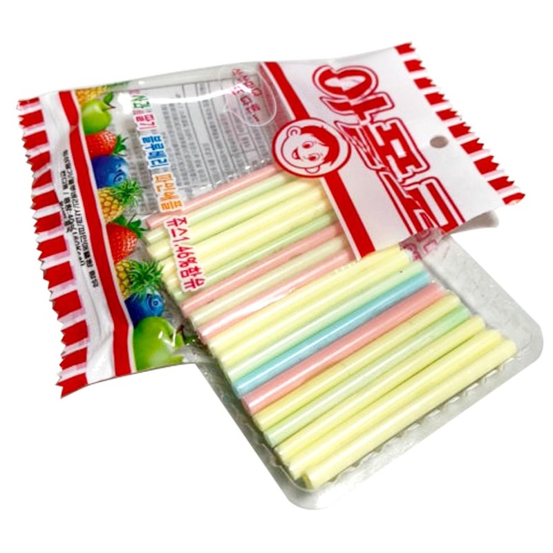 Sookwang Apollo K-Snack Korean Straw Candy – Assorted Flavors: Strawberry,