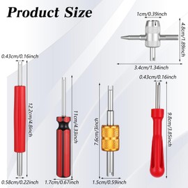 Giantree 5 Stücke Ventilkern Reparatur Werkzeug, 2 Seitig Ventilausdreher Einsatz Kern Werkzeug Ventilschlüssel Reifenventil Set Reifenventilentferner Ventil Reparatur für Auto Motorrad