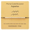 Morse Aquarius Morse Code Adjustable Bracelet Astrology