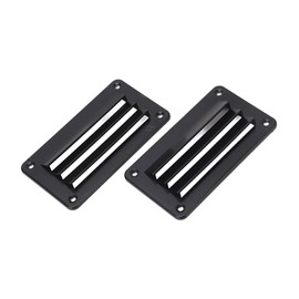 Stylish 2 Piece RV Air Vent Grille RV Air Vent Grille ABS Safe Replacement with Screws for Bathroom Boat (Black)