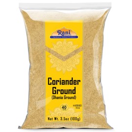 Rani Coriander Ground Powder (Indian Dhania) Spice 3.5oz (100g) ~ All Natural | Salt-Free | Vegan | No Colors | Gluten Friendly | NON-GMO | Kosher | Indian Origin