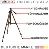 TronicXL 360° Tripod 21 Camera Tripod DSLR Aluminium 130 cm