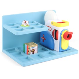 Taladad Wall Shelf Compatible with Little Tikes for Story Dream Machine Books Starter Set, for Little Tikes for Storytime Audio Play Real for Littles Character Storage Floating Shelves Blue (Blue)