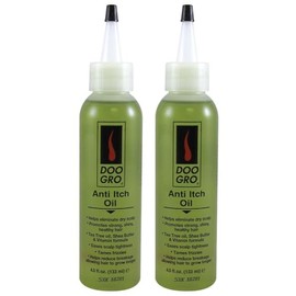 DOO GRO Anti-Itch Hair Oil for Dry, Itchy Scalp, Moisturizes & Reduces Flakes, 4.5 fl oz (Pack of 2)