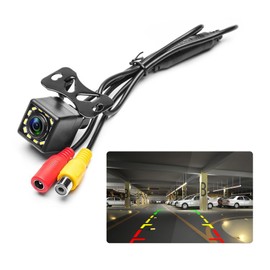 CAMECHO Backup Camera Rear View Camera Waterproof 170° Wide Angle Night Vision Back Up Camera Reverse Parking Camera for Car SUV Truck RV Van