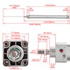 Heschen Pneumatic Standard Cylinder SC 32-450, PT1/8'' Port, 32mm Bore,