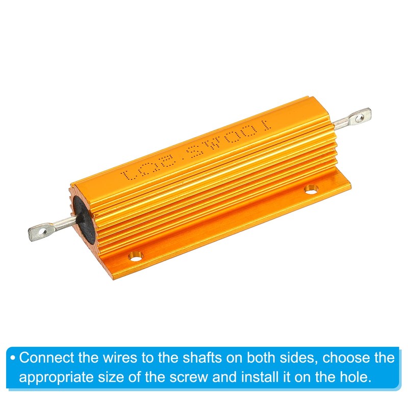 PATIKIL 100W 2.5 Ohm Aluminum Shell Resistor 2pcs Aluminum Housing