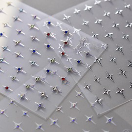 Star Nail Stickers for Nail Art, 5D Embossed Shiny Silver Star Nail Art Design Decals Self-Adhesive Star Stickers DIY Nail Decals Nail Tips for Manicure Decoration Supplies 3Sheets