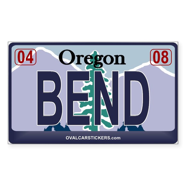 CafePress Oregon Plate Bend Rectangle Sticker Rectangle Bumper Sticker Car