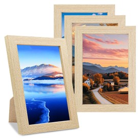 Absyrony Bilderrahmen, Fotorahmen, Holzrahmen, Bilder Rahmen, Posterrahmen, mit Frontöffnung und Halterung zum Aufhängen oder Aufstellen von Kinderzeichnungen, Kunstprojekten (Holz)