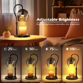 WYghyronic Candle Warmer Lamp with Timer & Dimmable 4-Level Brightness - Adjustable Height,for New Home Bedroom, Gifts for Women