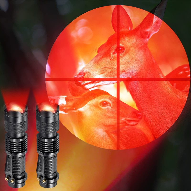 Yahenda 20 Pcs Red Flashlights Bulk Single Mode Red LED