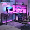 Bestier Gaming Desk (Black Marble, 51 inch)