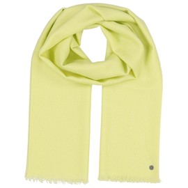 FRAAS Women's Scarf 70 x 190 cm - Fashionable Wool Fringe Stole - Perfect for Any Outfit, Honest Green