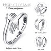 Kakonia 925 Sterling Silver Hug Ring for Women Adjustable Hugging
