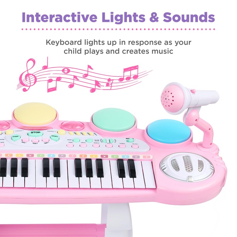 Best Choice Products 37-Key Kids Electronic Musical Instrument Piano Learning