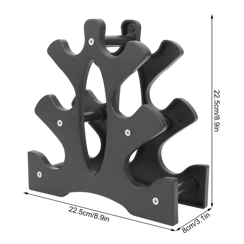 Denash Dumbbell Rack Stand,3 Tier Small Dumbbell Rack Stand,Portable Dumbbell