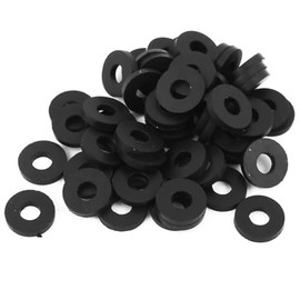 TA-VIGOR 50Pcs Rubber Flat Washers, 12mm OD, 5mm ID, 2mm Thickness, Heavy Duty Black Rubber Grommet Vibration Dampening Sealing Pads for Faucet, Pipe, Water Hose, Bolt Fasteners
