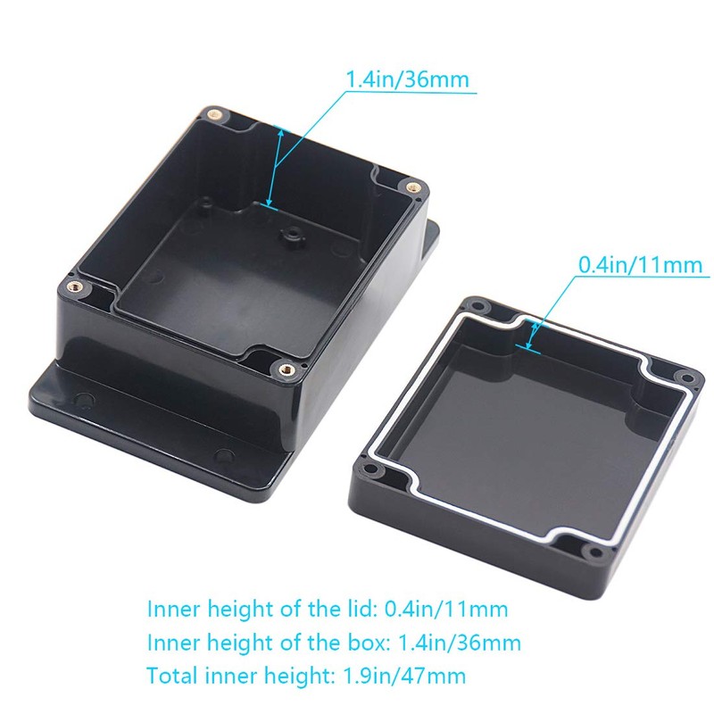 Zulkit Junction Box ABS Plastic Dustproof Waterproof IP65 Universal Electrical