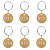 Sourcemall Aluminum & Plastic Key Tag Numbered Key Rings 30mm